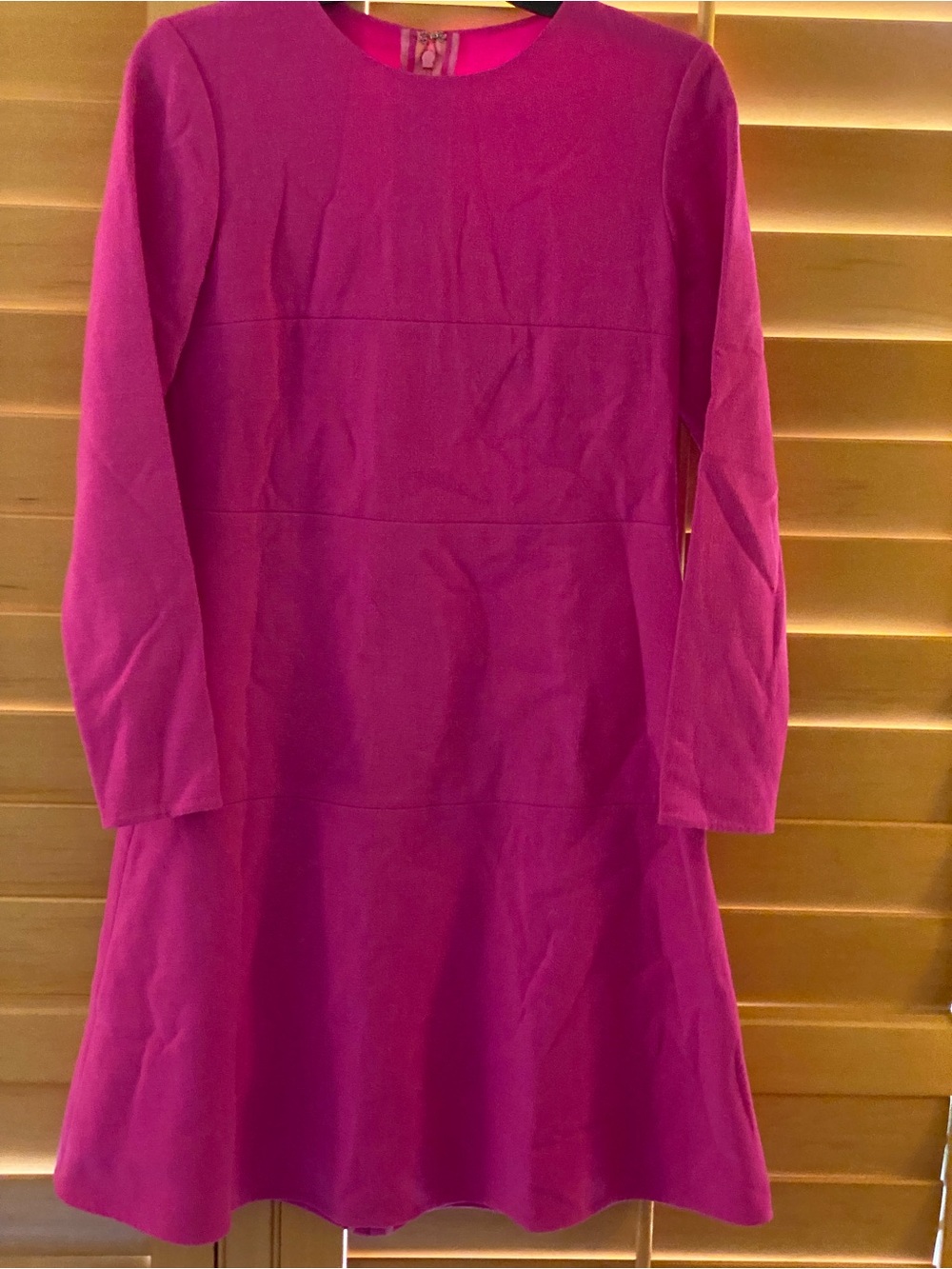 Oscar De La Renta Pink Virgin Wool Dress made in the USA SZ 2